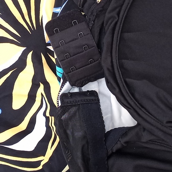 Coco Reef Retro Swirl‎ Ultra Fit Bra-Sized Underwire Tankini Swim Top Black 34C - Picture 9 of 11